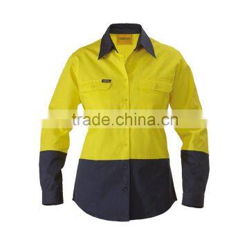 cheap wholesale men's 2 tone HI VIS work shirt