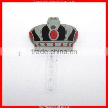 custom 3D Crown rubber key cover with crystal (MYD-0923)