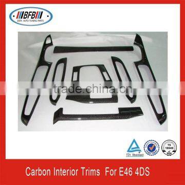 Top quality Carbon fiber 8PCS interior trims fit for E46 4DOORS