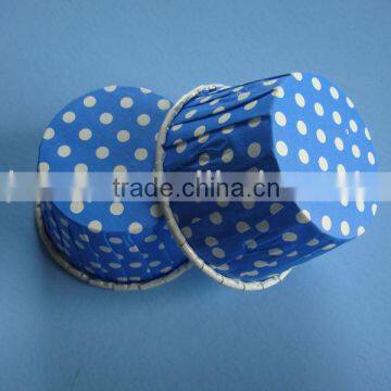 High quality PET Coated Cupcake cups with colorful Polka dots designs