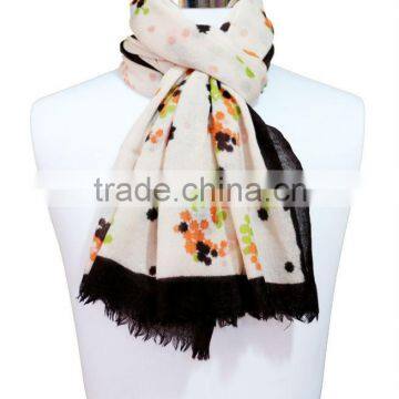 100% pure wool printed scarf scarves and shawls