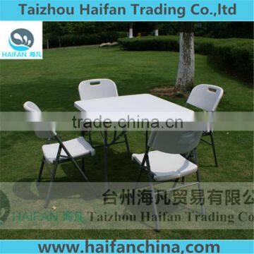 high durable HDPE 2.8FT white square folding table for picnic/hot sell square plastic picnic table