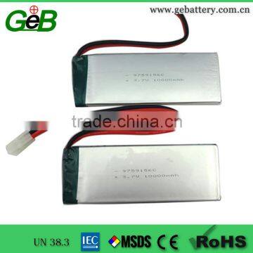 9759156 5C 3.7v 10Ah lipo battery with wire/PCB for quadcopter/electric car