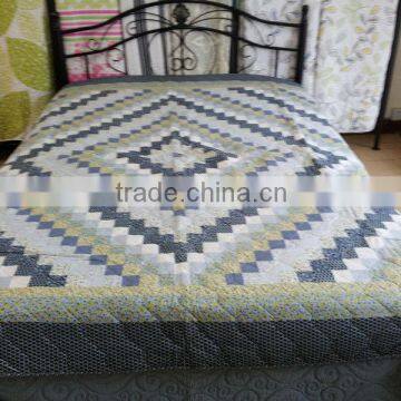 Fashion block printed quilt/spread 3 pcs