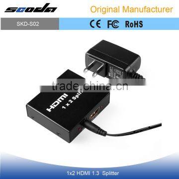 1x2 hdmi splitter support 3D Compatible 1.3