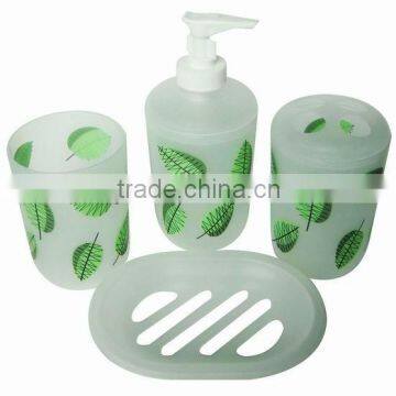 elegant 4pcs plastic bathroom set