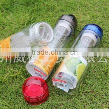 Customized infuser fruit plastic water bottle