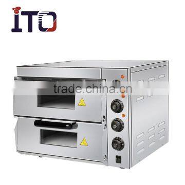 EP2ST Dual Layer Stainless Steel Commercial Electric Pizza Oven with Rock