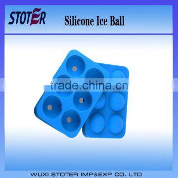 6pcs wholesales silicone ice ball maker Silicone ice ball for whiskey