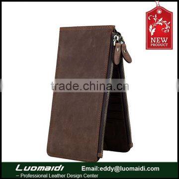Full grain crazy horse leather credit card holder,best quality man business credit card case