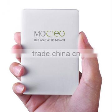 2200mah bank card size wireless power bank charger for company promotion