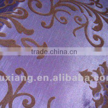 Flocked/flocking glass yarn curtain, organdy organza fabric