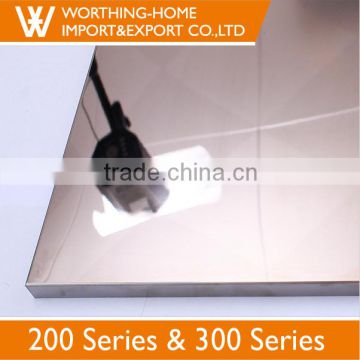 Mirror Finish Stainless Steel Sheet 304 for Interior Wall Decorative Panel