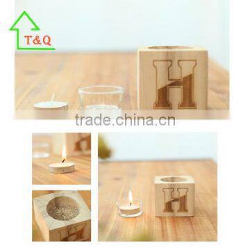 2016 Unique Creative Cheap Tealight Wooden Home Candle Holder