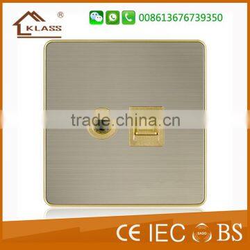 Electrical switch satellite and TEL socket british standard