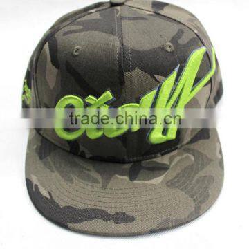 Hot sales camouflage flat brim snapback caps