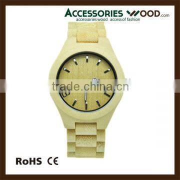 100% natural wood watch handcrafted bamboo wood watch