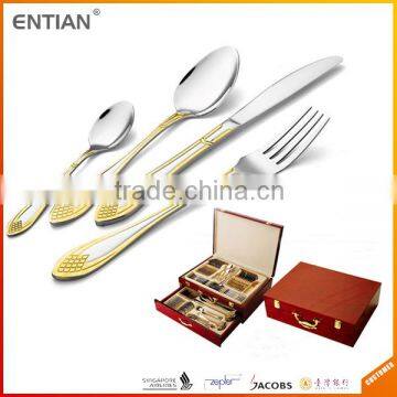 Cutlery Set Wooden Box, Cutlery Set 72, Gold Cutlery Set photo-3