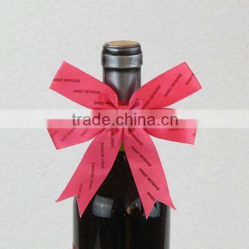 gold pre-tied satin ribbon bow with elastic loop gift packaging/magnificent satin ribbon bow/pre made mini satin ribbon bow