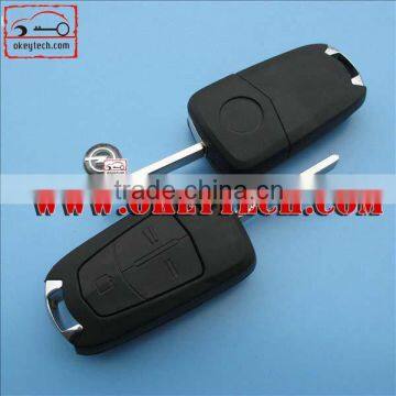 OkeyTech Opel Vectra 3 buttons remote key shell HU100 blade for Opel vectra key Opel filp key shell for Opel