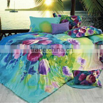 133*72 100% cotton reactive printed elegant duvet cover set/bedding set/mordern girl