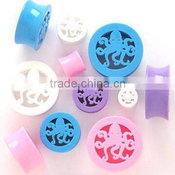 glow in the dark body piercing jewelry acrylic plug jewelrys