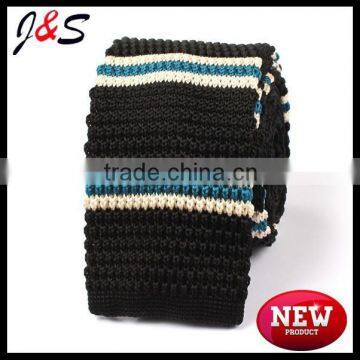 New Arrival Red Blue Stripes Knitted Tie KT062