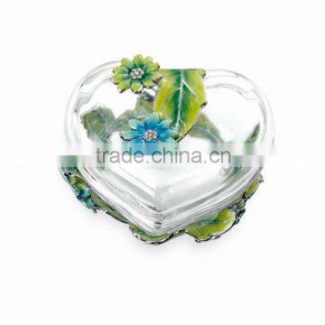 RORO March in Paris daisy enamel crystal glass jewel box