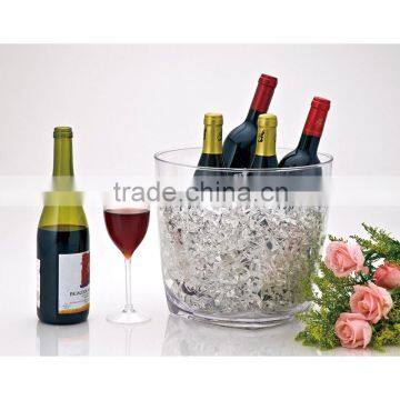 Functional Acrylic Product Clear Wine Barrel Ice Bucket Cooler