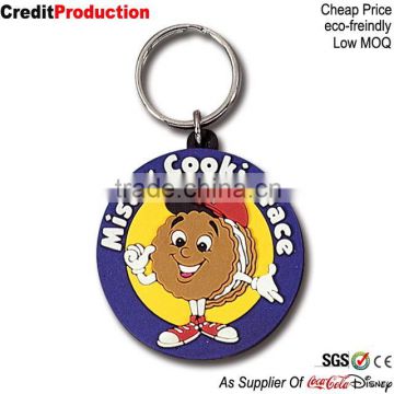 Promotional gifts custom pvc rubber plastic silicone key chain for sell