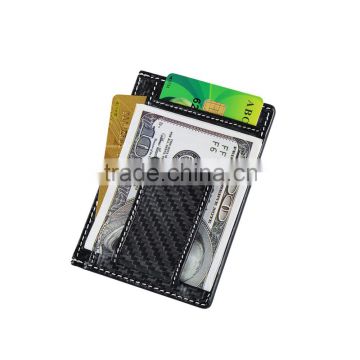 2016 newest product slim carbon fiber rfid card holder wallet