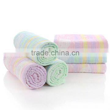 2016 New Style Knitted Blanket Baby 2 Colors 3 Layers Gauze Cotton Baby Blanket
