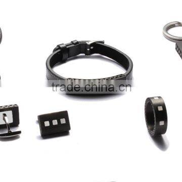 With matching set stainless steel inlay solid carbon fiber rings for men