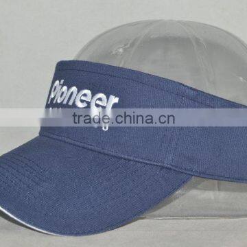 Guangzhou Hat Factory Professional Custom 100% Cotton/dark Blue/sun Visor photo-2