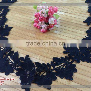 2017 Beautiful Black Color Chemical Lace Trim