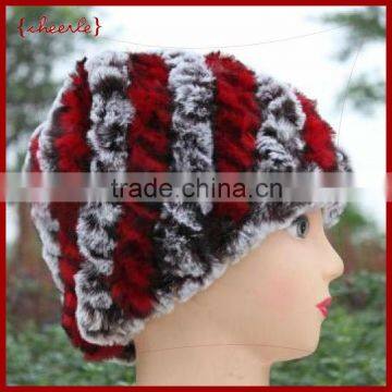 new style pretty lady's fashionable fur chapeau rabbit fur chapeau(CHF0022-7)