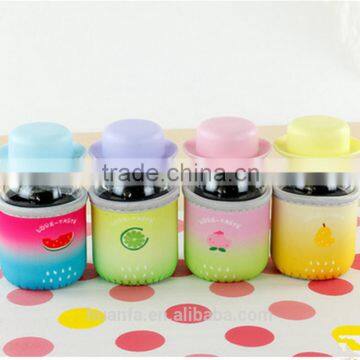 2016 New product easy to carry mini glass mug with lids glass bottle