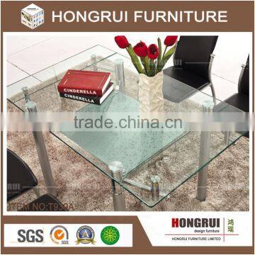 2016 modern glass metal dining table,modern living room furniture,Cheap function dining table