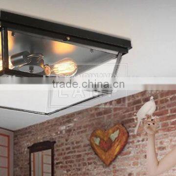 Manufature American Minimalist Bedroom Ceiling Retro Industrial Wind Corridor Balcony Porch Lights Iron Staircase Ceiling Lamp photo-6