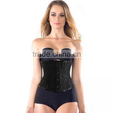 Charmian Women's 26 Spiral Steel Bones Denim Waist Cincher Body Shaper Corset