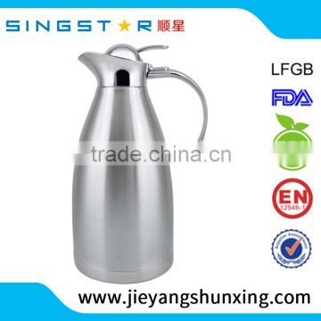 Push botton lid stainless steel travel thermos 2.0L