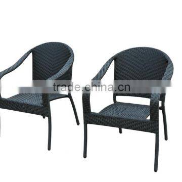 Outsunny 2pk Outdoor Patio Lounge Chairs - Black