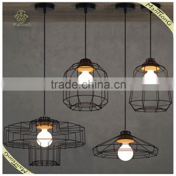 Industrial lamp wrought iron , retro single head pendant light