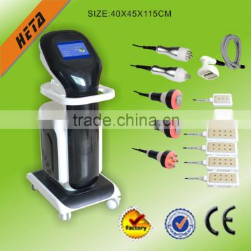 No Pain Guangzhou HETA Cavitation + Vacuum + Multipolar RF + Medical 650nm Laser Machine For Fat Loss Multi-Functional Beauty Equipment