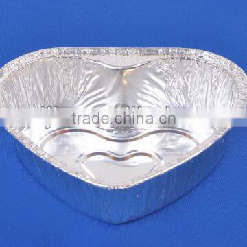 heart-shaped foil container