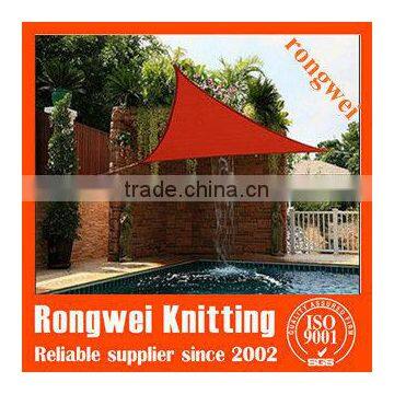 pe balcony red shade sail for swimming pool