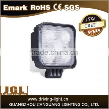 high performance wholesale 15w led work light 24v led truck ligths for car jeep offroad with Emark ip68 cree led work light