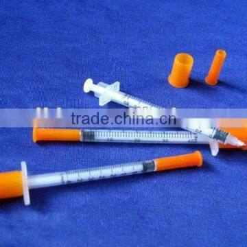 Disposable insulin syringe