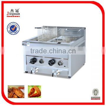 table top Gas food Fryer with 2tank &2 basket 14L(GF-72A)