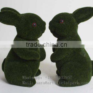 HY Artificial moss grass rabbits,garden decorative green moss animals